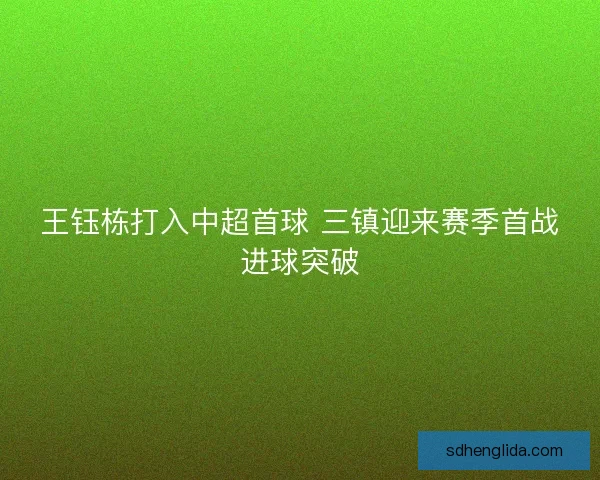王钰栋打入中超首球 三镇迎来赛季首战进球突破
