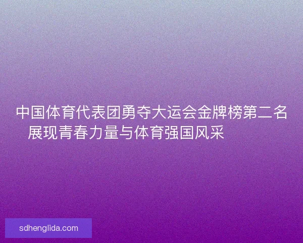 中国体育代表团勇夺大运会金牌榜第二名展现青春力量与体育强国风采 🏅🇨🇳